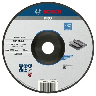 Produktbild von PRO Metal Schleifscheibe, 180 x 8 x 22.23 mm