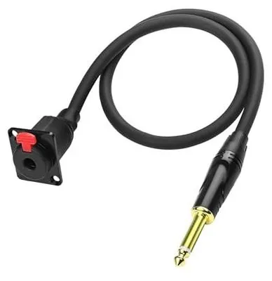 Zdjęcie produktu dla Adapter gniazdo 6 35 mm ts panel montażowy do wtyczki kabel audio