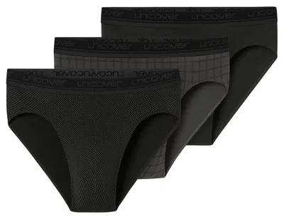 Produktbild von Uncover by Schiesser - Baumwolle - Rio Slip/Unterhose - 3er Pack (M Schwarz)