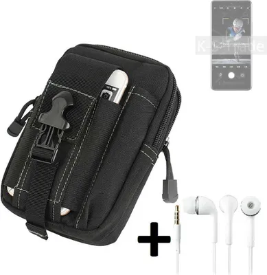Produktbild von K-S-Trade Gürteltache + Kopfhörer kompatibel mit Xiaomi 12S Pro Gürtel Tasche Holster Schutz Hülle Handy Hülle  schwarz inkl. Extrafächer