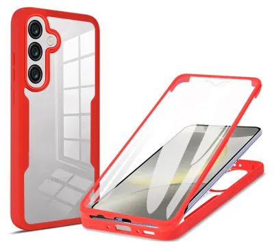 Produktbild von 360° Hülle für Samsung A36 / A56, 360 Grad Handyhülle mit Integriertem Displayschutz in Rot