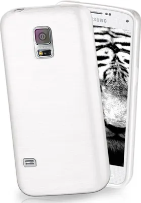 Produktbild von moex® Brushed Case kompatibel mit Samsung Galaxy S5 Mini - Hülle aus Silikon, Weiß