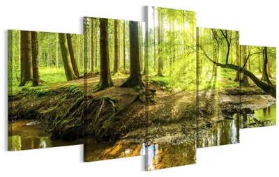 Image de LUMASOUL Tableau sur toile, motif nature, tableaux muraux cadre en bois, Tableau Mural pour Salon & Chambre, 100x50 cm Éclectique