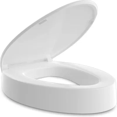 Produktbild von Verstärkte Toiletbrille mit Schnellverschluss-Hebeln und Langsam-Schließen - Stahl, Weiß (47 cm)