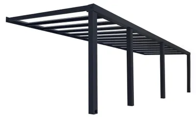 Produktbild von Palram - Canopia Aluminium Terrassenüberdachung Stockholm Anthrazit 341x950x324 cm