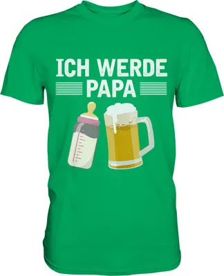 Produktbild von Ich werde Papa Herren Premium T-Shirt – Kelly Green / M