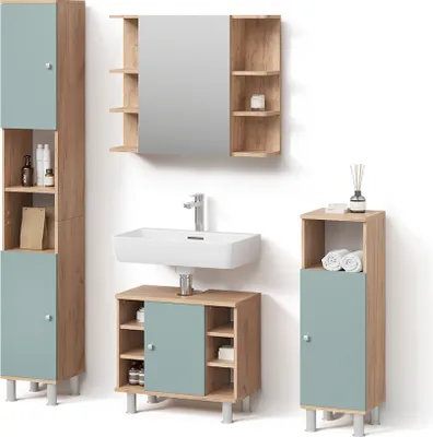 Immagine prodotto di Set mobili bagno Livinity Fucino Verde 4 parti, Model 52691
