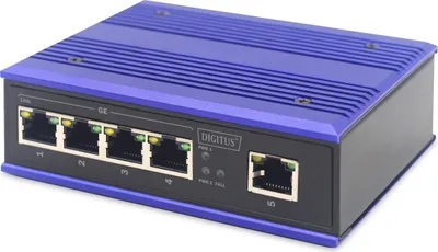 Obrázek produktu pro Průmyslový 5portový gigabitový přepínač DIGITUS, neřízený