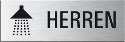 Produktbild von Schild - Dusche Herren | Türschild 240 x 80 mm Aluminium selbstklebend