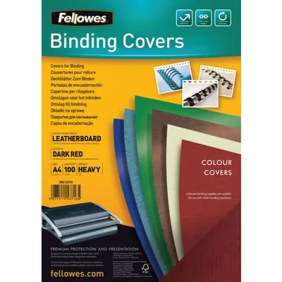 Immagine prodotto di Fellowes Deckblatt Delta, Lederstruktur, DIN A4, dunkelrot