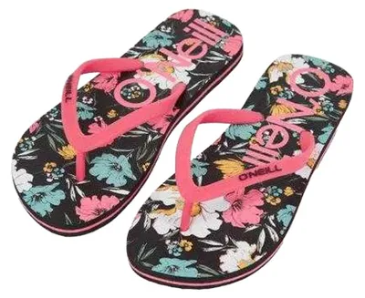 Produktbild von O´Neill - Floral Flipflops für Kinder PP14562 (32 EU) (Schwarz/Pink)