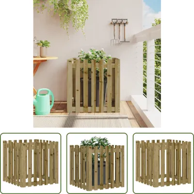 Produktbild von The Living Store Pflanzkübel Latten-Design 70x70x70 cm Kiefernholz Imprägniert