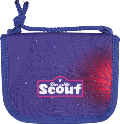 Produktbild von Scout Summer Kollektion Brustbeutel violett, Polyester Geldbörse, 12x10x2cm, mit Kordel, Klettverschluss, Schlüsselring, 5 Fächern, scheuer- & reißfest, direkt am Körper tragbar