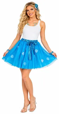 Produktbild von Meerjungfrau Nixe Tutu Petticoat für Damen - 414008 | Blau