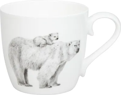 Image de Könitz Mug Amazing Animals - Ours polaires, Bone China, noir, 425 ml, 11 2 057 2956