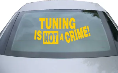 Produktbild von Indigos UG - Aufkleber Heckscheibe & Motorklappe DE6097 - gold - 600x285 mm - tuning is not a crime! - Auto Scheiben Fenster Heckklappe Tuning Racing JDM - Die cut