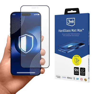 Obrázek produktu pro 3mk HardGlass Matt Max - Matné tvrzené sklo pro iPhone 17 Pro Max