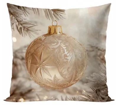 Image de Markizeta Velours Housse de coussin Noël Or 40x40 cm