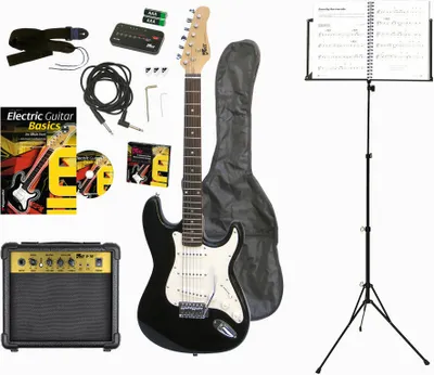 Image de Ensemble de guitare électrique Voggenreiter, 12 pièces, guitare électrique EG-100, pupitre NS-100, guitare électrique, amplificateur