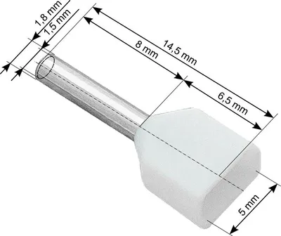 Imagen del producto de Conector para cable, sección 2x0,5/8 mm, paquete de 100 unidades