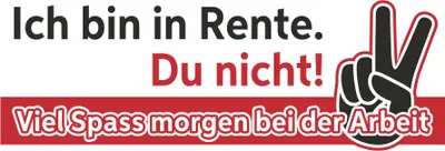 Produktbild von Hermann Schütz Aufkleber Ich bin in Rente