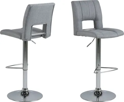 Image de Sys Tabouret de bar, gris clair, hauteur réglable.