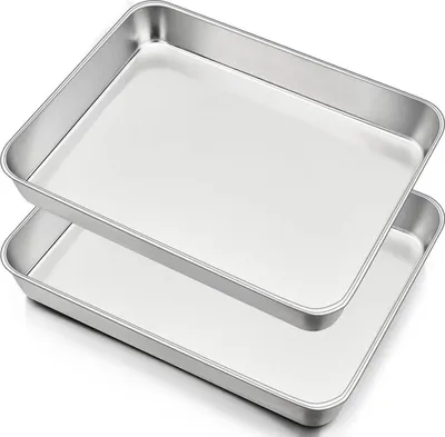 Obrázok produktu pre HaWare sada plechov na pečenie z nehrdzavejúcej ocele 31x24x5cm 2 kusy, vhodné do umývačky riadu