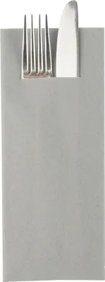 Produktbild von Airlaid Besteckservietten "Pub" Grau, 40 x 33 cm, 75 Stück - Mank