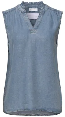Produktbild von Street One Blusentop mit Rüschen im Denim-Look