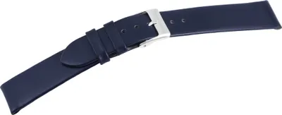 Produktbild von Echtleder-Uhrenarmband, dunkelblau, 16 mm - 20 mm