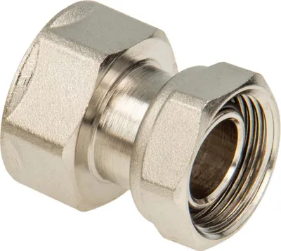 Produktbild von tecuro Schraubverbinder Überwurfmutter 3/4 Zoll Eurokonus x 3/4 Zoll Innengewinde, Messing vernickelt