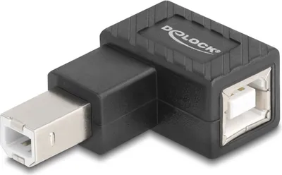 Produktbild von DELOCK Adapter USB 2.0 B Stecker zu B Buchse 90° rechts gew.