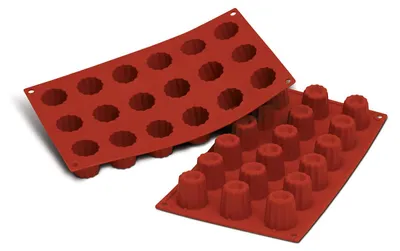 Produktbild von Silikomart SF033, Muffin-Backform, Rechteckig, 0,54 l, Rot, Silikon, 35 mm