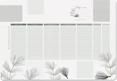 Produktbild von Schreibunterlage 595x410mm Weekly Planner Nature 30 Blatt Packung mit 5 Stück