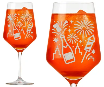 Produktbild von Valhalla Weinglas mit Gravur für Silvester 1 Stück 350ml spülmaschinenfest