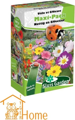 Produktbild von Maxi Pack Blumensamenmischung für ökologische Gärten - attraktiv für Bienen und Schmetterlinge - langanhaltende Blüte - pflegeleicht - ideal für Einsteiger und erfahrene Gärtner