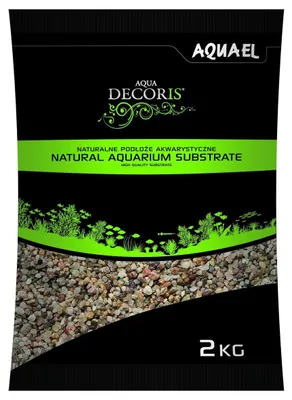 Produktbild von AQUAEL Naturkies, mehrfarbig, 1,4-2 mm, 2 kg