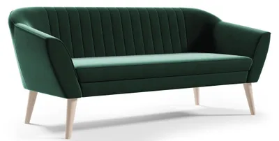 Produktbild von Sofello Wohnzimmerset 3 Sitzer 2 Sitzer Sofa + Sessel Couchgarnitur 321 Samt Gruen