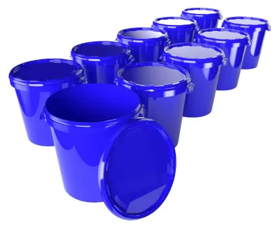 Productafbeelding van 10 Opslagemmers Met Deksel 30L