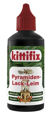 Produktbild von Kittifix Pyramiden-Lack-Leim 80g Spezialklebstoff für Pyramiden, Nussknacker & Schwibbögen