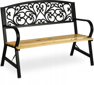 Produktbild von Gartenbank REGINA 120 cm Naturholz/schwarz