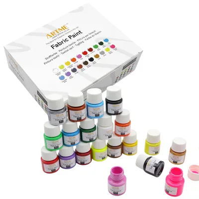 Produktbild von Artme Stoffmalfarben/Textilfarben-Farbset 20 Farben 20 ml x 20 – waschfest