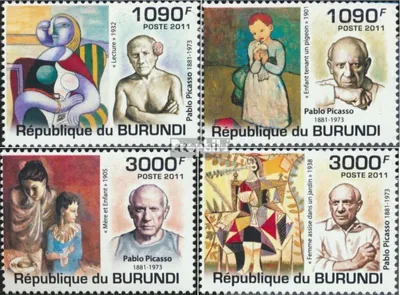 Produktbild von Briefmarken Burundi 2011 Mi 2274-2277 (kompl. Ausgabe) postfrisch 130. Geburtstag von Picasso