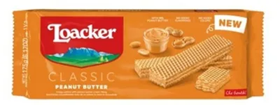 Obrázek produktu pro Loacker Classic Peanut Butter Crispy Wafers Arašídová krémová náplň 175g