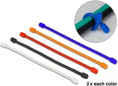 Image de DELOCK KBI biegsam L 80 x B 4 mm farbig sortiert Set 10 STK
