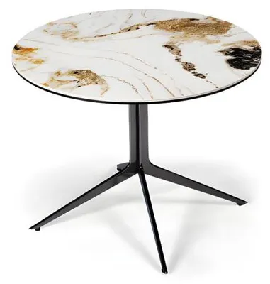 Immagine prodotto di Tavola Tavolino da caffè di design Tavola di vetro Tavolino da caffè rotondo Soggiorno Tavola di legno