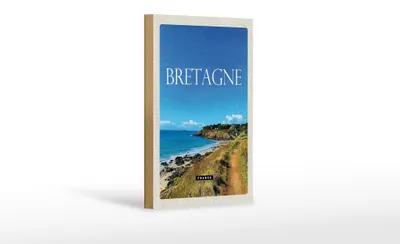 Produktbild von Holzschild Reise 12x18 cm Bretagne France Urlaub Reiseziel