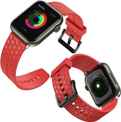 Zdjęcie produktu dla Watch Strap Y Pasek Do Apple Watch 7 / 6 / 5 / 4 / 3 / 2 / Se (41 / 40 / 38Mm) Opaska Bransoleta Do Zegarka Czerwony