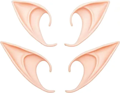 Productafbeelding van 2 paar elfenoren fairy ears fake pointy plastic - Dress Up Props