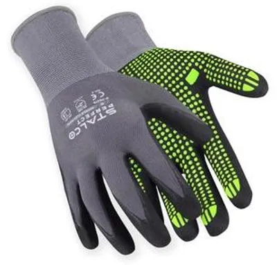 Obrázek produktu pro Stalco S093276316 Rukavice nylonové NITRILE FLEX DOTS PERFECT vel. 7